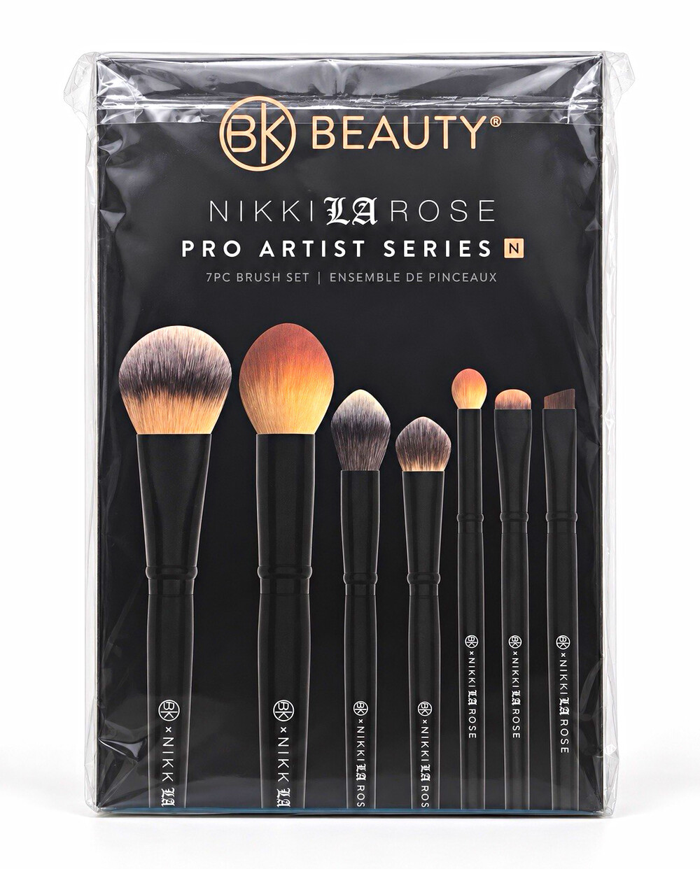 BK Beauty Nikki La Rose Pro Artist Series N 7pc Brush Set Vegan Cruelty-Free